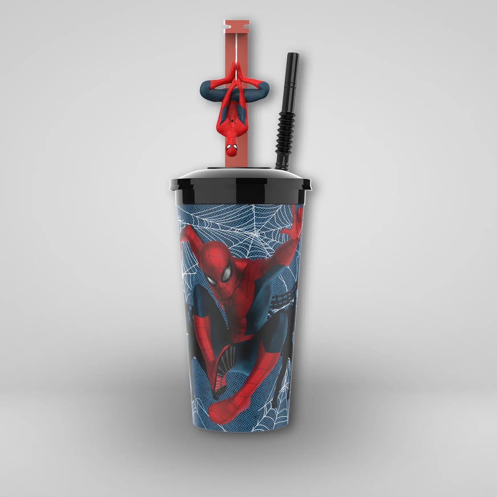 4 Bicchiere Spiderman - Topper Spiderman a testa in giù - immagine 1