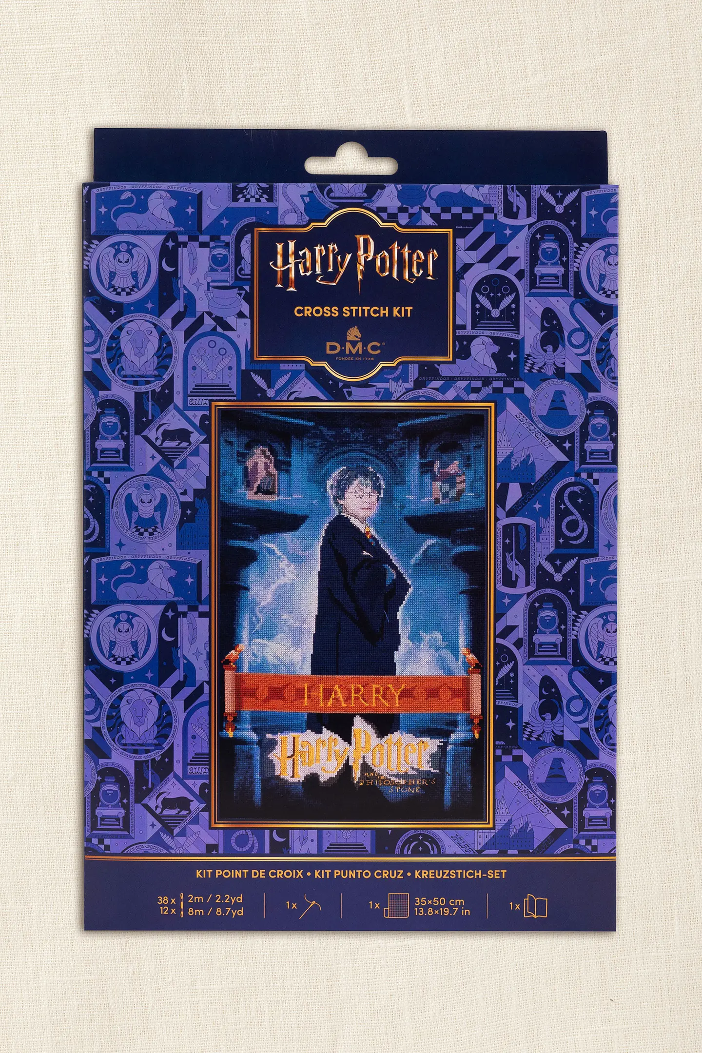 hp 1 Harry Potter - Poster del film. Punto croce kit - immagine 1