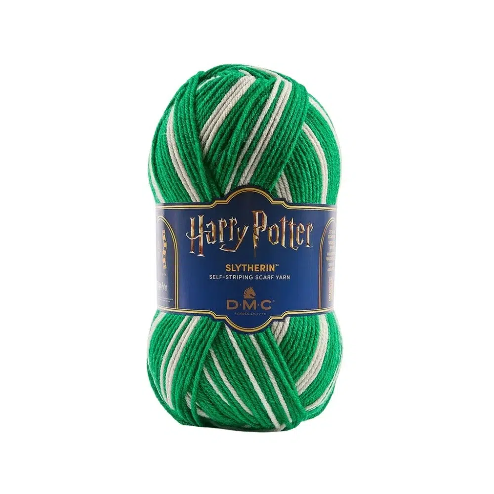 serpeverde Filato a righe per sciarpa Harry Potter. Serpeverde - immagine 1